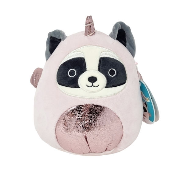 SQUISHMALLOWS Rocky Raccoon in unicorn costume plush NWT - Picture 1 of 5